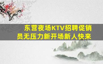 东营夜场KTV招聘促销员无压力新开场新人快来